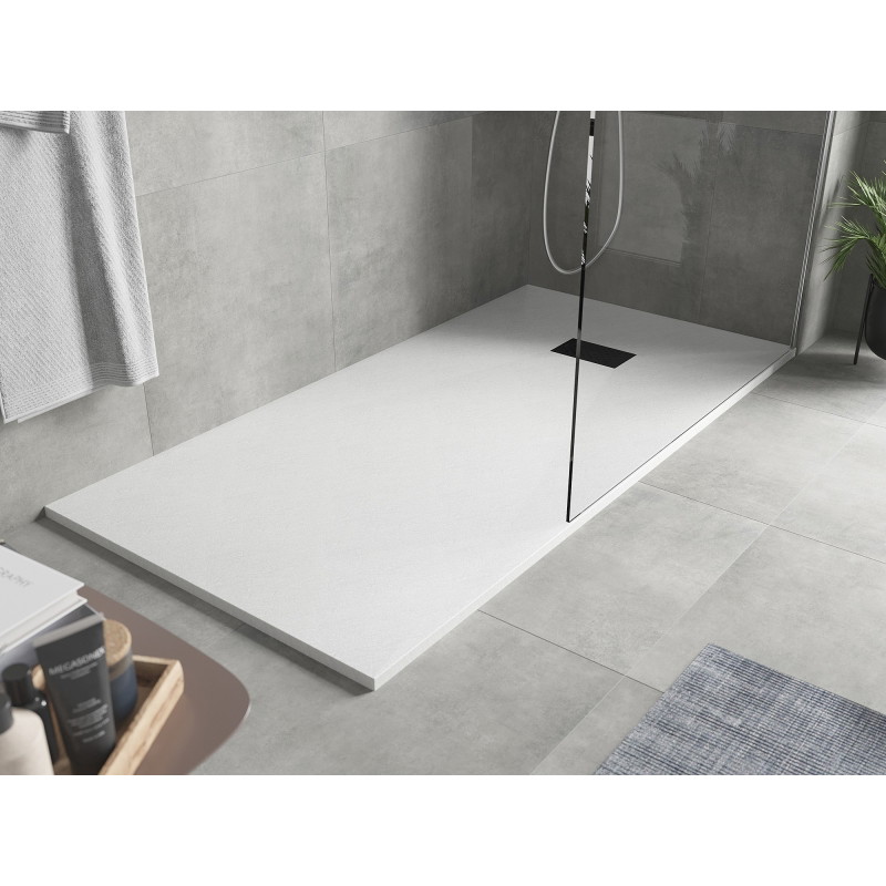 Mexen Hugo rectangular SMC shower tray 170 x 90 cm, white, black cover - 42109017-B