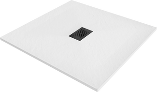 Mexen Hugo Square Shower Tray SMC 100 x 100 cm, White, Black Cover - 42101010-B