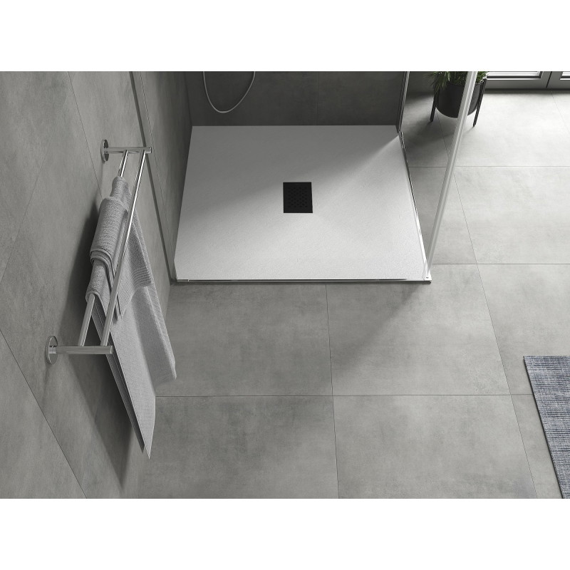 Mexen Hugo Square Shower Tray SMC 100 x 100 cm, White, Black Cover - 42101010-B