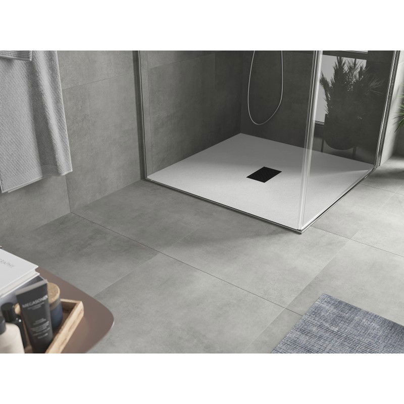 Mexen Hugo SMC square shower tray 100 x 100 cm, white, black cover - 42101010-B