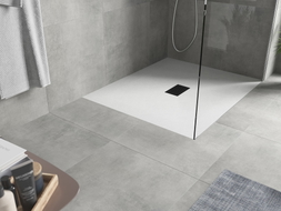 Mexen Hugo rectangular SMC shower tray 140 x 100 cm, white, black cover - 42101014-B