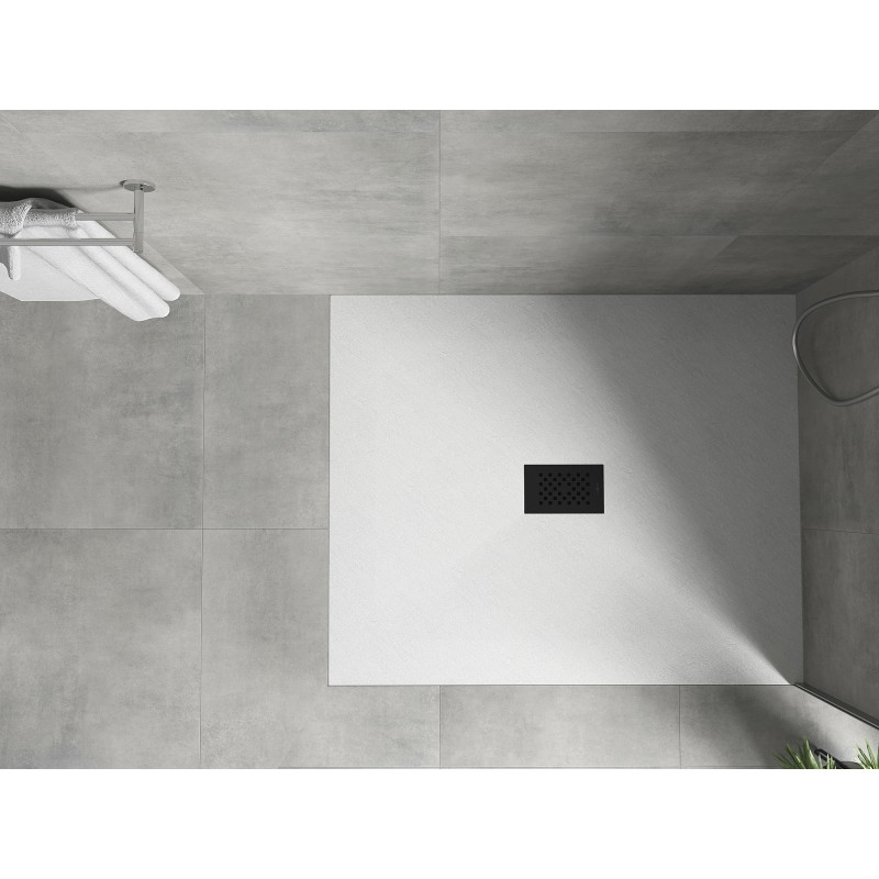 Mexen Hugo Rectangular SMC Shower Tray 110 x 100 cm, White, Black Cover - 42101011-B