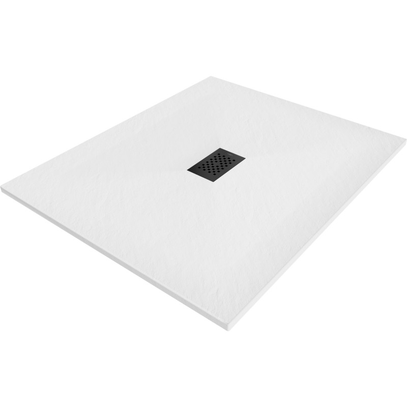 Mexen Hugo rectangular SMC shower tray 120 x 100 cm, white, black cover - 42101012-B
