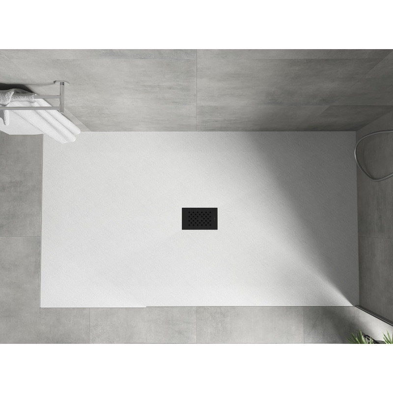 Mexen Hugo rectangular shower tray SMC 200 x 100 cm, white, black masking cover - 42101020-B