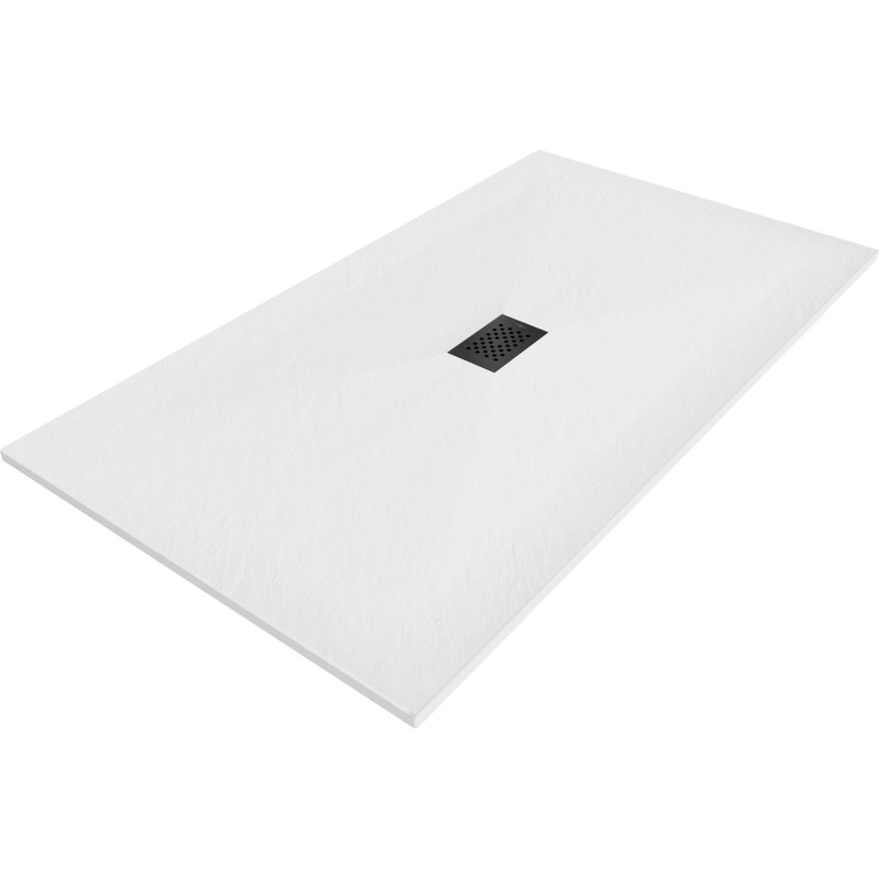Mexen Hugo rectangular SMC shower tray 180 x 100 cm, white, black cover - 42101018-B