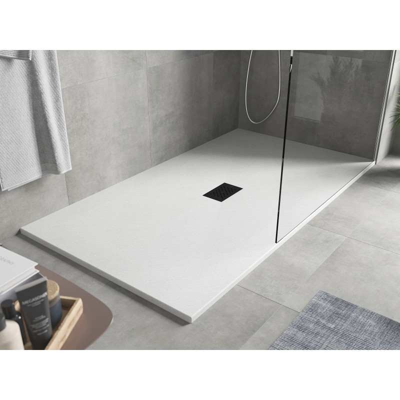 Mexen Hugo rectangular SMC shower tray 180 x 100 cm, white, black cover - 42101018-B