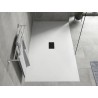Mexen Hugo rectangular SMC shower tray 180 x 100 cm, white, black cover - 42101018-B