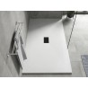 Mexen Hugo rectangular shower tray SMC 200 x 100 cm, white, black masking cover - 42101020-B
