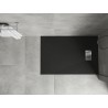 Mexen Hugo rectangular SMC shower tray 120 x 70 cm, black, inox cover - 42707012-X
