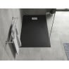 Mexen Hugo SMC Rectangular Shower Tray 150 x 70 cm, Black, Inox Cover - 42707015-X