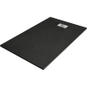 Mexen Hugo rectangular shower tray SMC 160 x 70 cm, black, inox cover - 42707016-X
