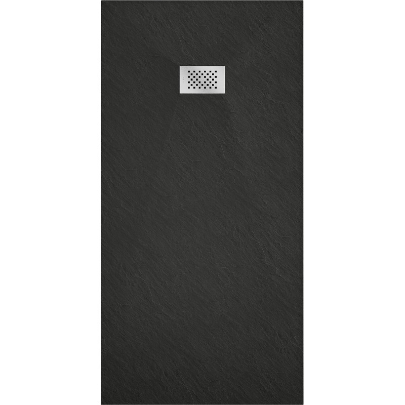 Mexen Hugo rectangular SMC shower tray 170 x 80 cm, black, inox cover - 42708017-X