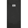 Mexen Hugo rectangular SMC shower tray 170 x 80 cm, black, inox cover - 42708017-X