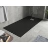 Mexen Hugo rectangular SMC shower tray 180 x 80 cm, black, inox cover - 42708018-X