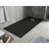 Mexen Hugo rectangular shower tray SMC 170 x 80 cm, black, inox cover - 42708017-X