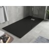 Mexen Hugo rectangular SMC shower tray 180 x 80 cm, black, inox cover - 42708018-X