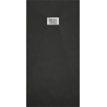 Mexen Hugo rectangular SMC shower tray 180 x 80 cm, black, inox cover - 42708018-X