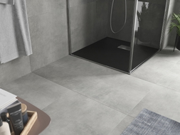 Mexen Hugo SMC square shower tray 90 x 90 cm, black, inox cover - 42709090-X