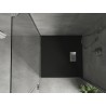 Mexen Hugo SMC square shower tray 90 x 90 cm, black, inox cover - 42709090-X