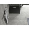 Mexen Hugo SMC square shower tray 90 x 90 cm, black, inox cover - 42709090-X