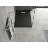 Mexen Hugo rectangular SMC shower tray 130 x 90 cm, black, inox cover - 42709013-X