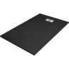 Mexen Hugo SMC Rectangular Shower Tray 140 x 90 cm, Black, Inox Cover - 42709014-X