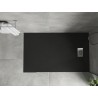 Mexen Hugo rectangular SMC shower tray 140 x 90 cm, black, inox cover - 42709014-X