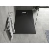 Mexen Hugo rectangular SMC shower tray 140 x 90 cm, black, inox cover - 42709014-X