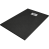 Mexen Hugo rectangular SMC shower tray 110 x 80 cm, black, inox cover - 42708011-X