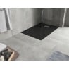 Mexen Hugo rectangular SMC shower tray 110 x 90 cm, black, inox cover - 42709011-X