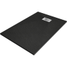 Mexen Hugo rectangular SMC shower tray 110 x 90 cm, black, inox cover - 42709011-X