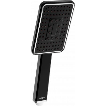 Mexen R-54 1-function shower handle, Black/Chrome - 79554-71