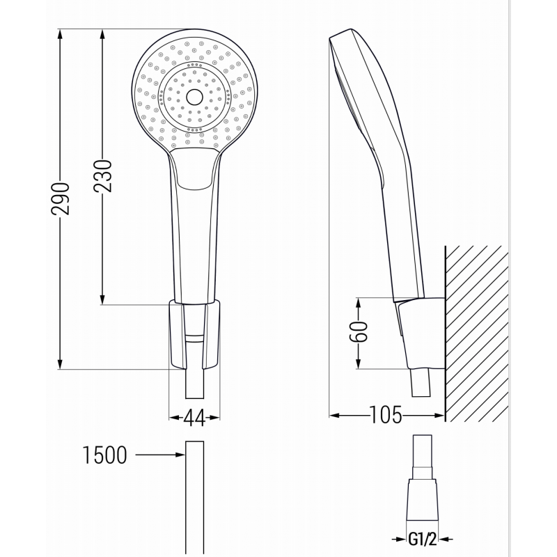 Mexen Fabia R05 Bathtub Set, Chrome - 746503R05-00
