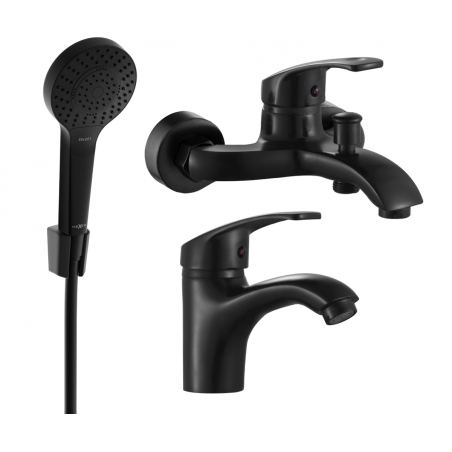 Mexen Fabia R05 bathtub set, Black - 746503R05-70