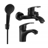 Mexen Fabia R05 bath set, black - 746503R05-70