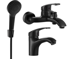Mexen Fabia R05 bathtub set, Black - 746503R05-70
