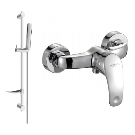 Mexen Fabia DF72 shower mixer tap with shower head, Chrome - 74654DF72-00
