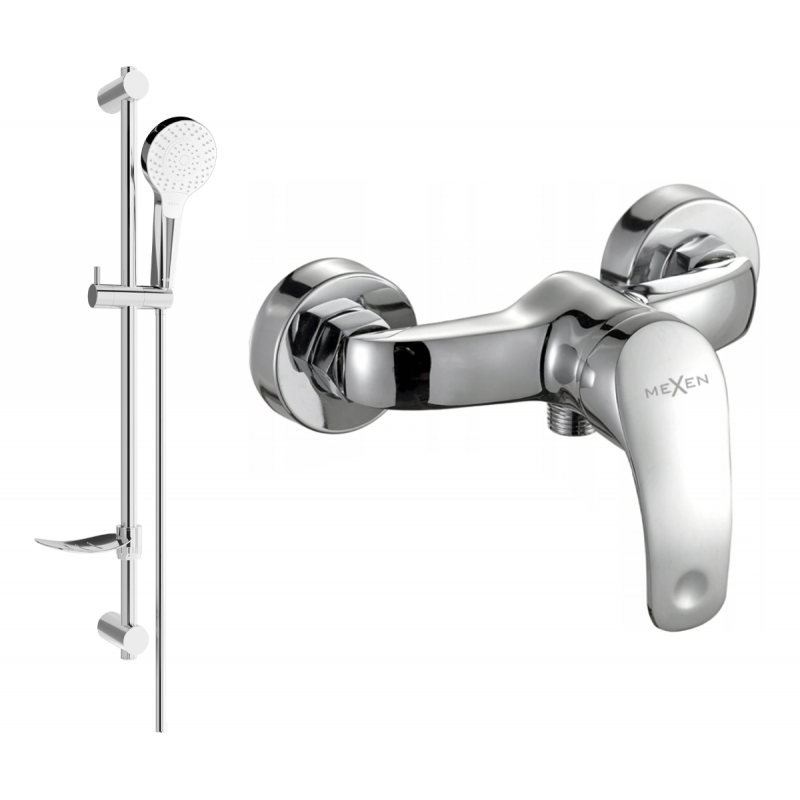 Mexen Fabia DF05 shower mixer tap with shower head, Chrome - 74654DF05-00