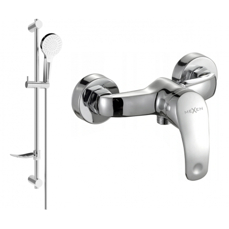 Mexen Fabia DF05 shower mixer tap with shower head, Chrome - 74654DF05-00
