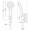 Mexen Fabia DF05 shower mixer tap with shower head, Chrome - 74654DF05-00