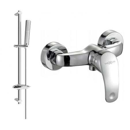 Mexen Fabia DB72 shower mixer with shower set, chrome - 74654DB72-00