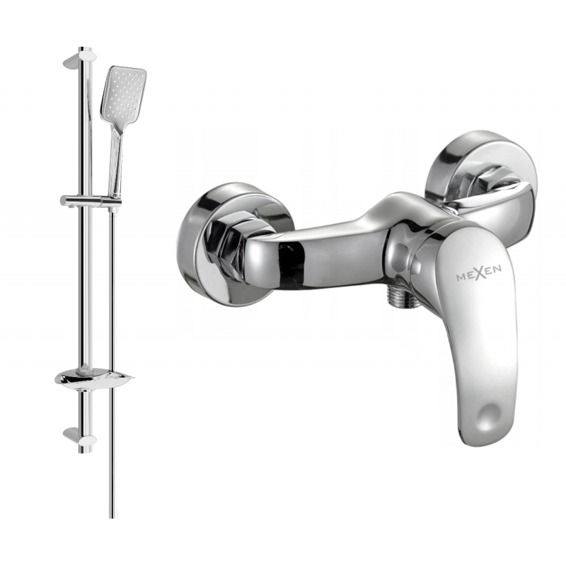 Mexen Fabia DB62 shower mixer tap with shower head, Chrome - 74654DB62-00