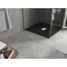 Mexen Hugo square SMC shower tray 100 x 100 cm, black, inox cover - 42701010-X