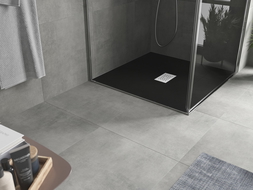 Mexen Hugo Square Shower Tray SMC 100 x 100 cm, Black, Inox Cover - 42701010-X
