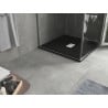Mexen Hugo square SMC shower tray 100 x 100 cm, black, inox cover - 42701010-X