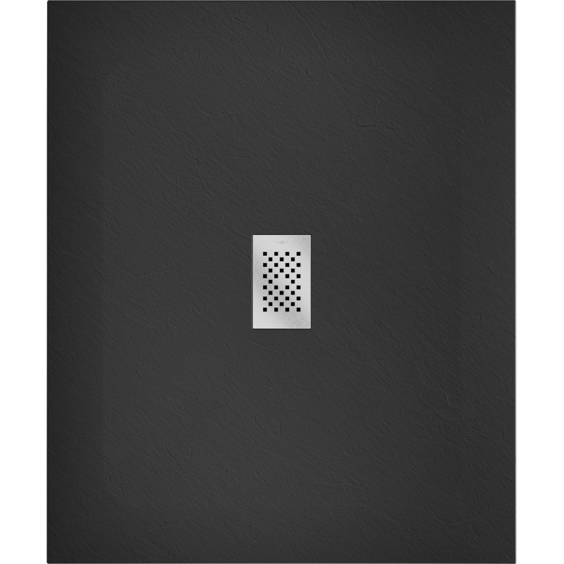 Mexen Hugo rectangular shower tray SMC 110 x 100 cm, black, inox cover - 42701011-X