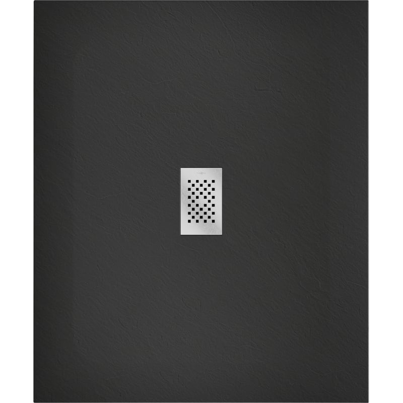 Mexen Hugo rectangular SMC shower tray 120 x 100 cm, black, inox cover - 42701012-X