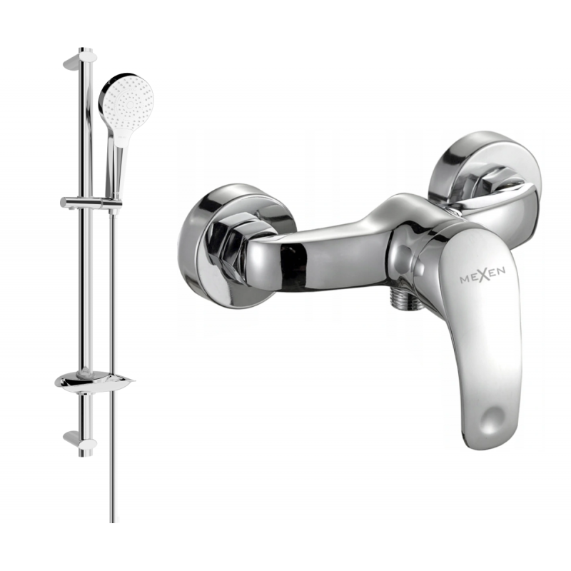 Mexen Fabia DB05 shower mixer tap with shower head, Chrome - 74654DB05-00