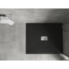 Mexen Hugo Rectangular Shower Tray SMC 130 x 100 cm, Black, Inox Cover - 42701013-X