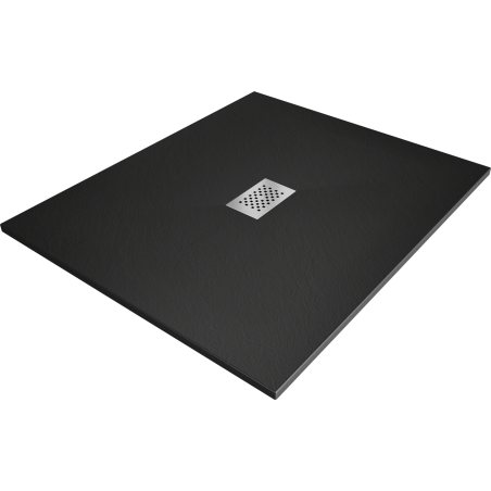 Mexen Hugo Rectangular Shower Tray SMC 130 x 100 cm, Black, Inox Cover - 42701013-X